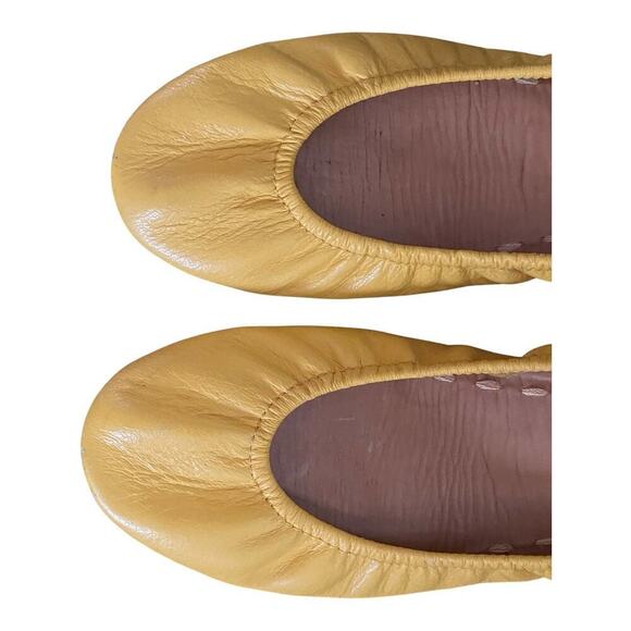 Tieks by Gavrieli  Womens US 6 Mustard Yellow Casual Comfy Ballet  Leather Flats - Picture 13 of 14